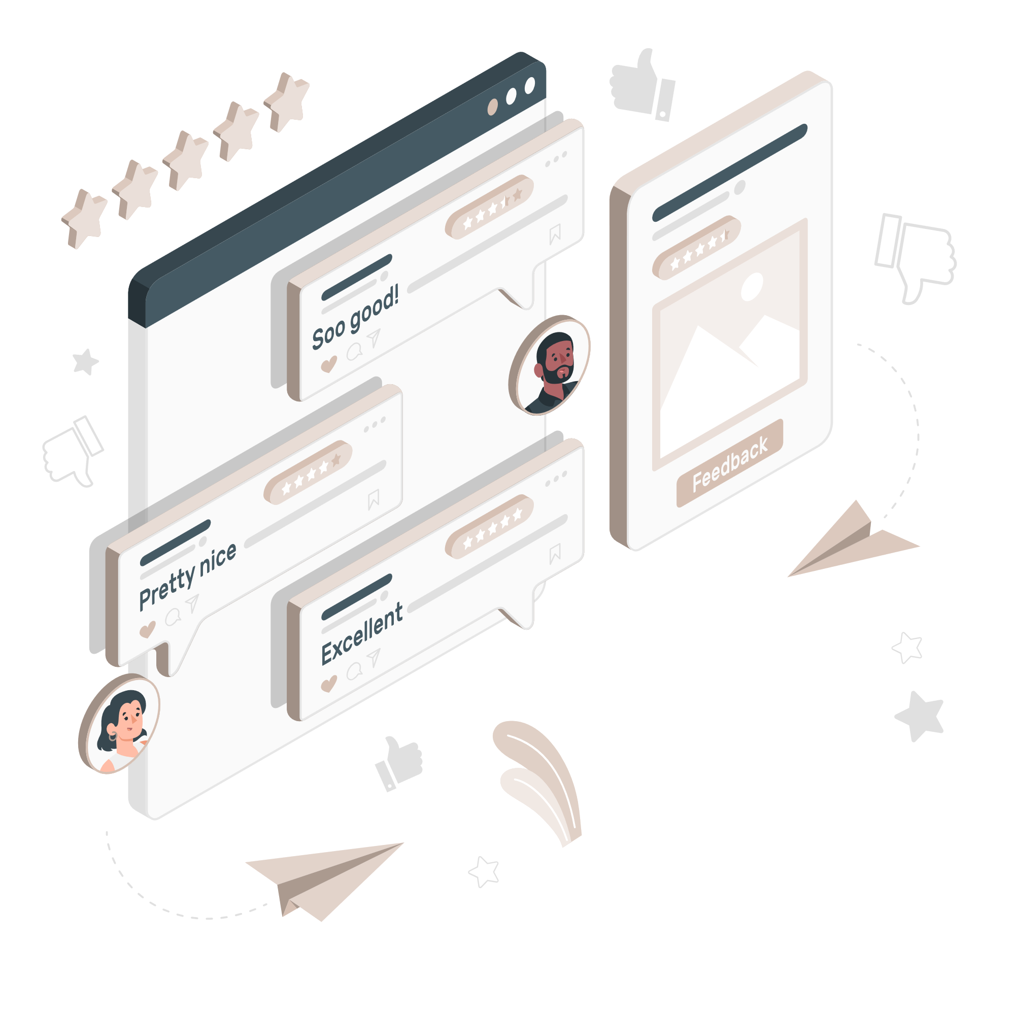 An illustration depicting a contact form.
